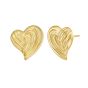 Gold Over Silver Radiant Heart Earring