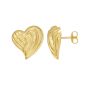 Gold Over Silver Radiant Heart Earring
