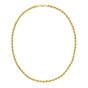 Gold Over Silver 4.3mm Semi-Solid Rope Chain