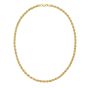 Gold Over Silver 5.3mm Semi-Solid Rope Chain