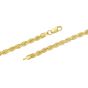 Gold Over Silver 5.3mm Semi-Solid Rope Chain