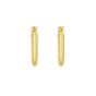 Gold Over Silver 2x10mm Hoop Earring