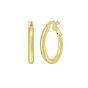 Gold Over Silver 2x15mm Hoop Earring
