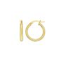 Gold Over Silver 2x15mm Hoop Earring