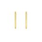 Gold Over Silver 2x20mm Hoop Earring