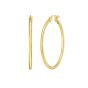 Gold Over Silver 2x30mm Hoop Earring