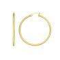 Gold Over Silver 2x30mm Hoop Earring