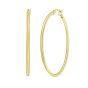Gold Over Silver 2x40mm Hoop Earring