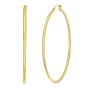 Gold Over Silver 2x50mm Hoop Earring