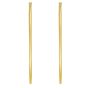 Gold Over Silver 2x60mm Hoop Earring