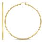 Gold Over Silver 2x60mm Hoop Earring