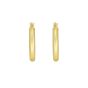 Gold Over Silver 3x15mm Hoop Earring
