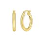 Gold Over Silver 3x15mm Hoop Earring