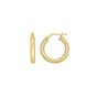 Gold Over Silver 3x15mm Hoop Earring
