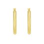 Gold Over Silver 3x20mm Hoop Earring
