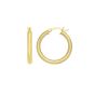 Gold Over Silver 3x20mm Hoop Earring