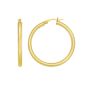 Gold Over Silver 3x30mm Hoop Earring