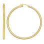 Gold Over Silver 3x50mm Hoop Earring