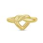 Gold Over Silver Open Heart Knot Ring