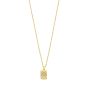 Gold Over Silver CZ Starburst Locket Necklace
