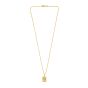 Gold Over Silver CZ Starburst Locket Necklace