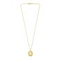 Gold Over Silver Oval Vine Locket Necklace