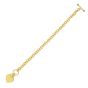 Gold Over Silver Heart Toggle