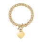 Gold Over Silver Heart Toggle