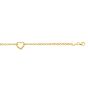 14K Gold Open Heart Anklet