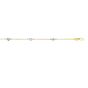 14K Two-tone Gold Heart Station Anklet