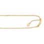 14K Gold 0.95mm Adjustable Rope Chain
