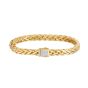 14K Gold .12ct. Dia Woven Bracelet