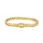 14K Gold Rounded Woven Bracelet