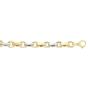 14K Two-tone Gold Alternating Three Plus One Heritage Link