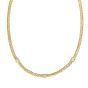 14K Gold Woven Diamond Station Necklace