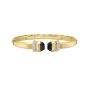 14K Black Pyramid Art Deco Cuff