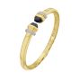 14K Black Pyramid Art Deco Cuff
