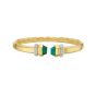 14K Green Pyrmid Art Deco Cuff