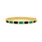 14K Black & Green Art Deco Hexagon Bracelet