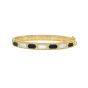 14K Black & White Art Deco Hexagon Bracelet
