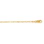 14K Gold 1.3mm Diamond Cut Bar and Bead Chain