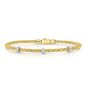 14K Gold Prosecco Bracelet With Triple Diamond Stations