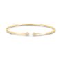 14K Gold Diamond Cluster Cuff Bangle