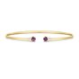 14K Amethyst Open Cuff Bangle