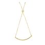 14K Gold Curved Bar Friendship Bracelet