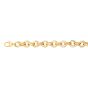 14K Gold Round Double Link Bracelet