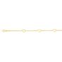14K Gold Open Heart Bracelet