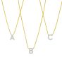 14K Mini Diamond Initial - ALL LETTERS