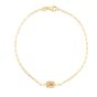 14K Citrine Paperclip Bracelet