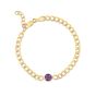 14K Amethyst Curb Chain Bracelet